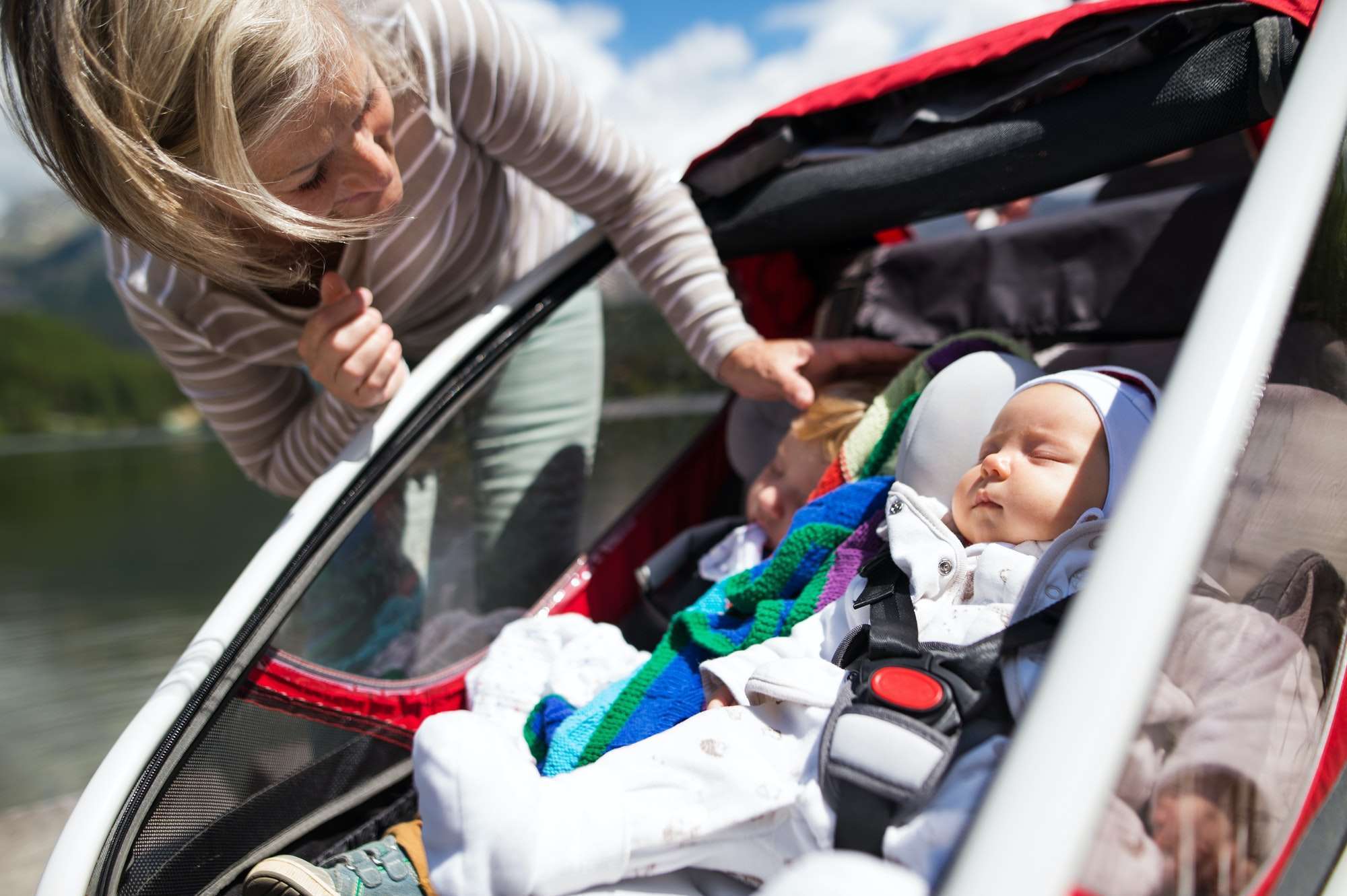 Baby veilig in de fietskar