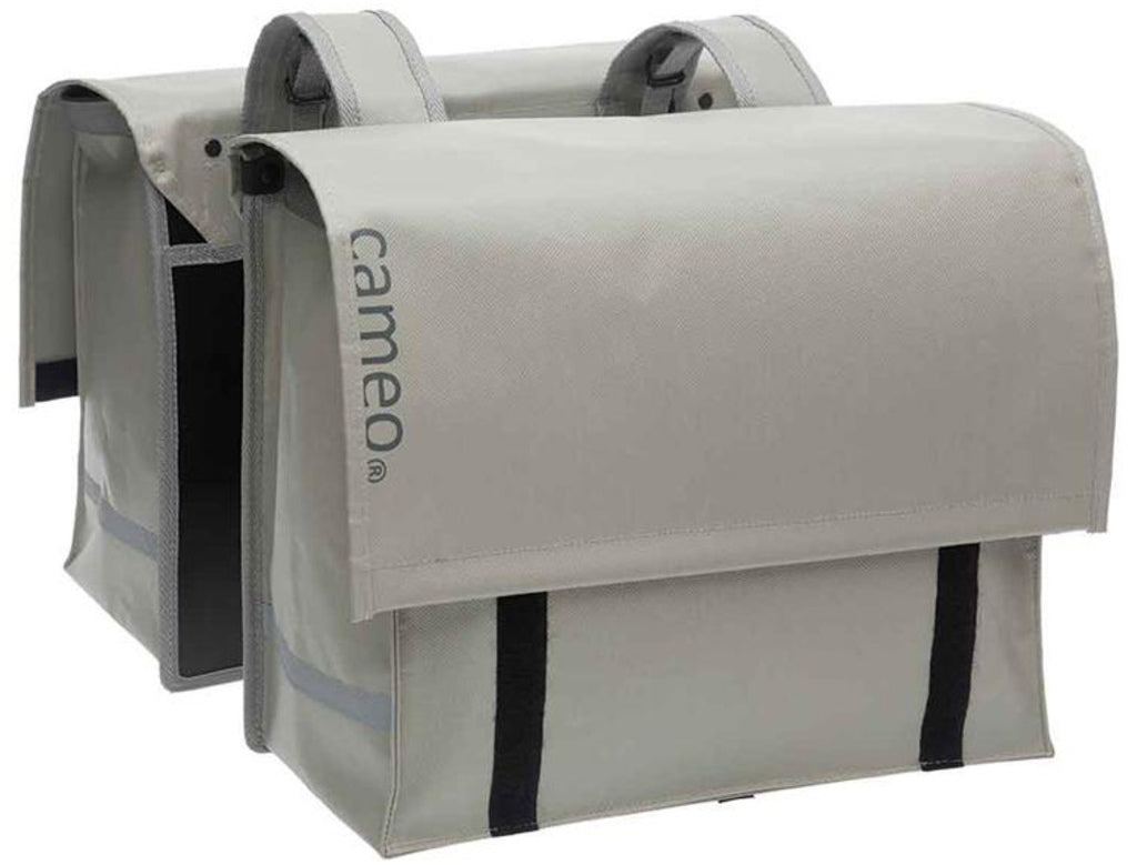 Dubbele Fietstas - New Looxs Cameo - Bisonyl Grijs - 46 Liter