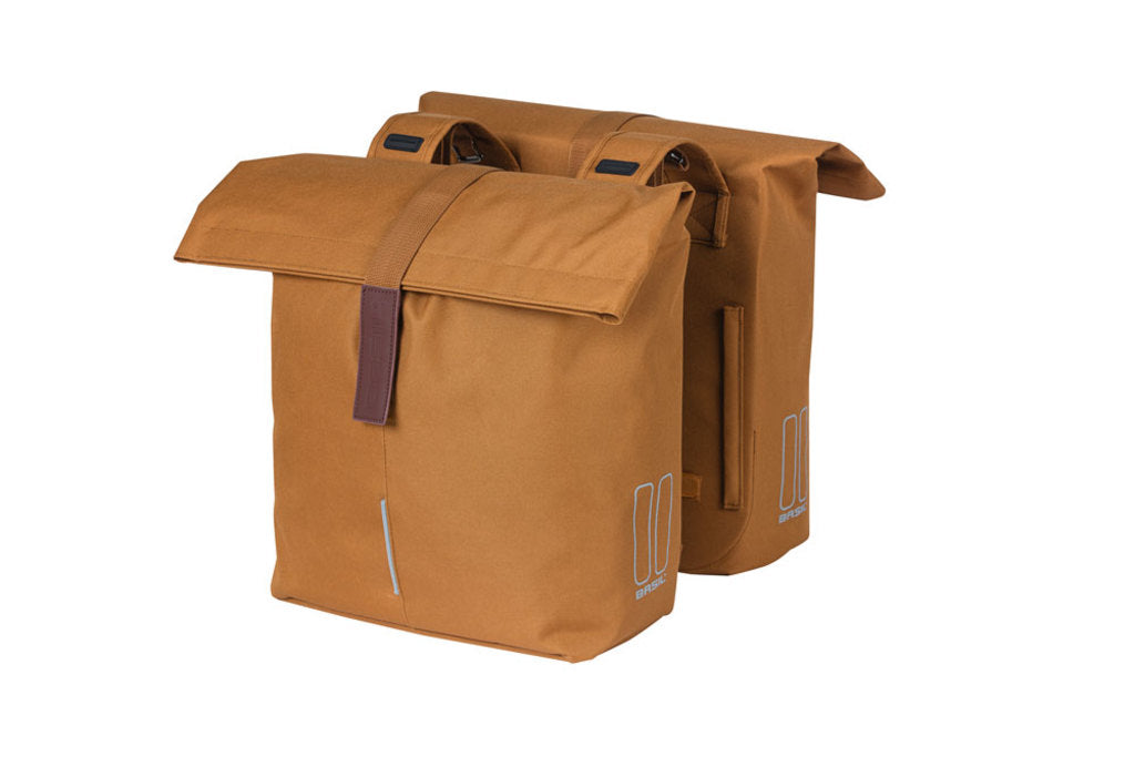 Dubbele-Fietstas-Basil-City-Camel-Brown-28-32-Liter