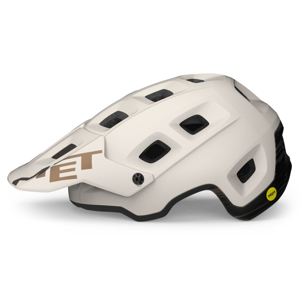 Fietshelm - MET - Terranova MIPS - Off-White/Bronze