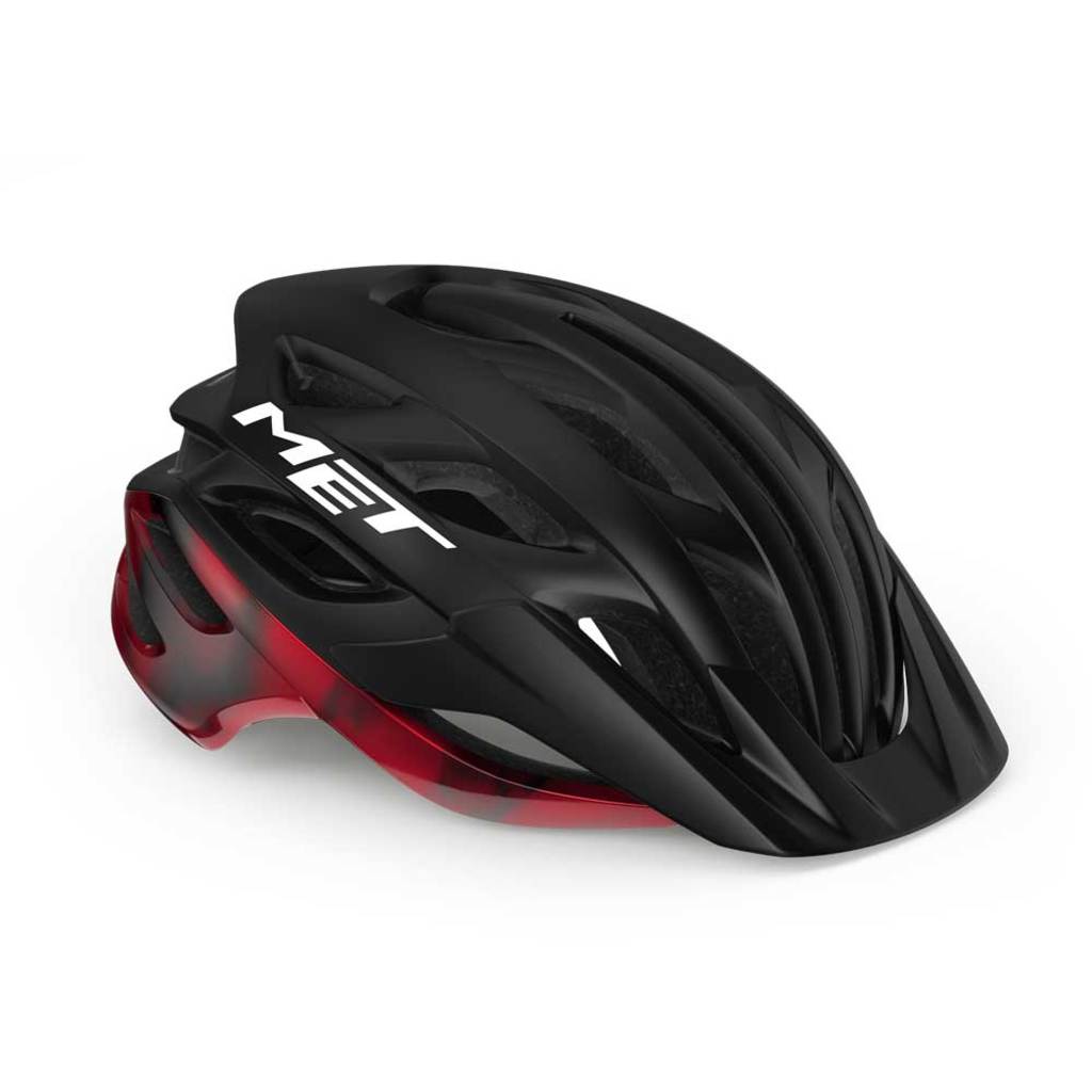Fietshelm - MET - Veleno - Black/Red