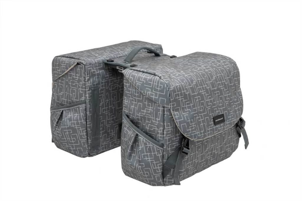Dubbele-Fietstas-New-Looxs-Mondi-Joy-Double-MIK-38-Liter-Ivy-Grey