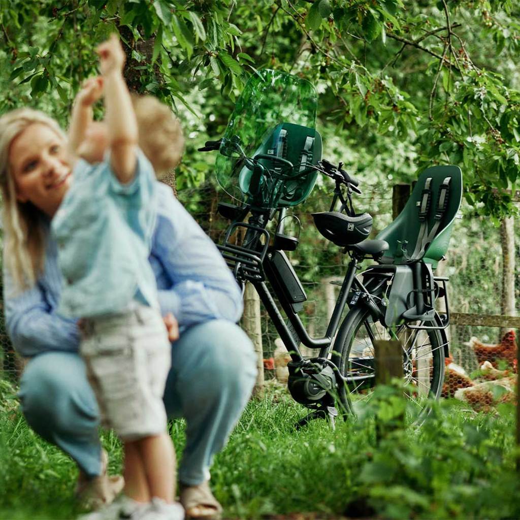 Achterzitje Urban Iki BIO - Dragerbevestiging Mosu Green/Bincho Black