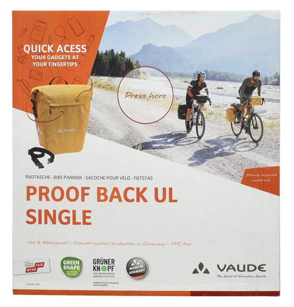 Enkele Fietstas Vaude Proof Back UL Single-Black 24 Liter-