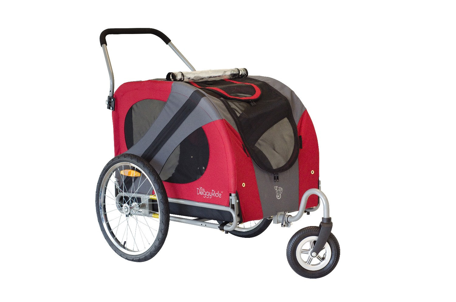 Doggyride Original - Rood / Grijs - Honden Wandelkar Stroller