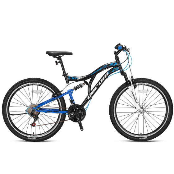 Mountainbike FXC 100 met 24 inch wielen, volledige vering en 21 versnellingen